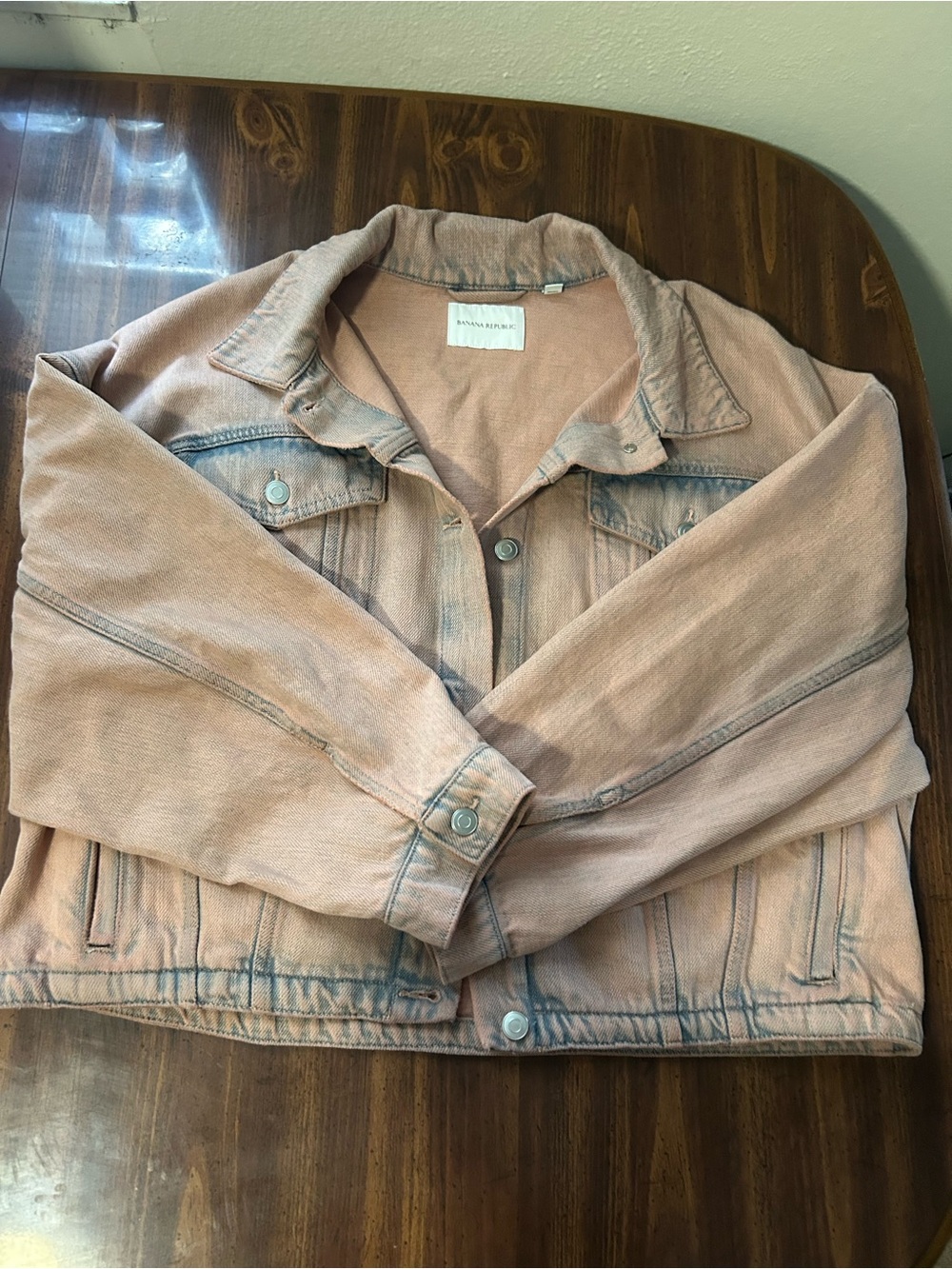 Banana Republic Washed Blush Pink Denim Jacket